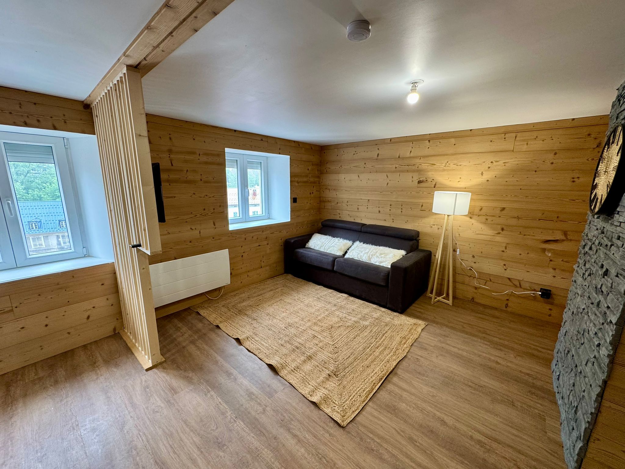 Séjour de l'appartement-chalet Le Sapin 39, ambiance bois chaleureuse